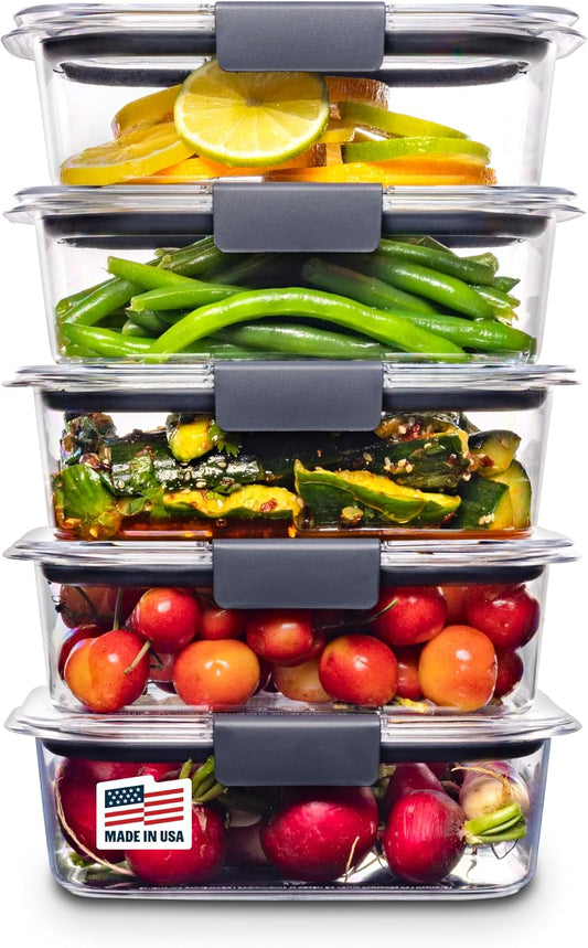 Lunch Meal Prep & Leftovers Containers Set of 5 (3.2 Cup)